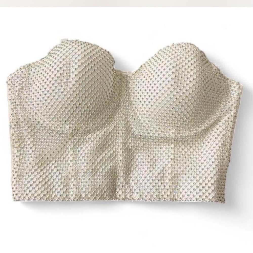 Dazzling Crystal Embellished Bustier